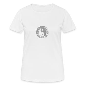 Yin Yang - T-shirt respirant Femme - blanc - Devant - AI Model Female 172 dark (172cm)