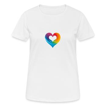 Liebe für LGBTQIA+ Community - Frauen T-Shirt atmungsaktiv - Weiß - Vorne - AI Model Female 172 dark (172cm)
