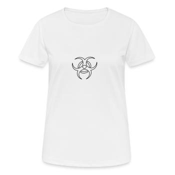 biohazard - outline - Frauen T-Shirt atmungsaktiv - Weiß - Vorne - AI Model Female 172 dark (172cm)