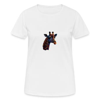 BELLE GIRAFE - SAVANE - T-shirt respirant Femme - blanc - Devant - AI Model Female 172 dark (172cm)