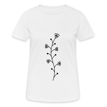 blume - Frauen T-Shirt atmungsaktiv - Weiß - Vorne - AI Model Female 172 dark (172cm)