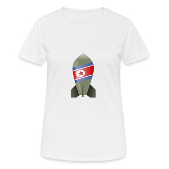 Nordkorea Bombe - Frauen T-Shirt atmungsaktiv - Weiß - Vorne - AI Model Female 172 dark (172cm)