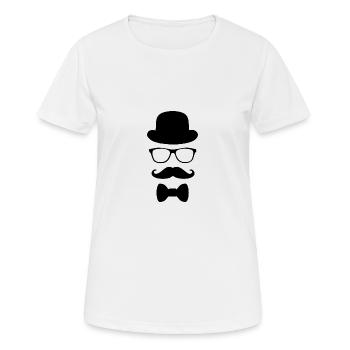 Gentleman - Frauen T-Shirt atmungsaktiv - Weiß - Vorne - AI Model Female 172 dark (172cm)