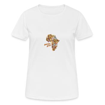 Incroyable Afrique - T-shirt respirant Femme - blanc - Devant - AI Model Female 172 dark (172cm)