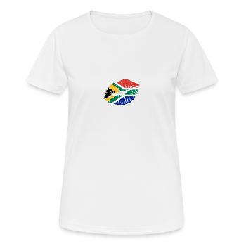 Afrique du Sud - T-shirt respirant Femme - blanc - Devant - AI Model Female 172 dark (172cm)