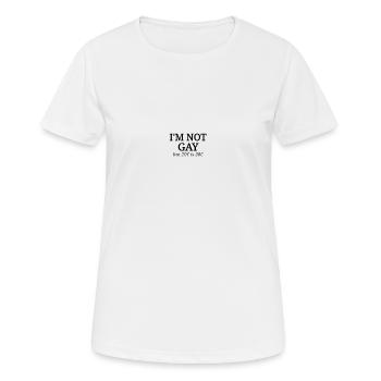 lustiger Spruch Sprücheshirt - Frauen T-Shirt atmungsaktiv - Weiß - Vorne - AI Model Female 172 dark (172cm)