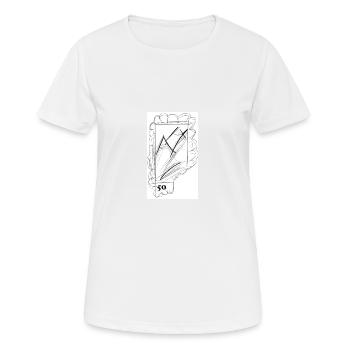 Briefmarke Bergmotiv - Frauen T-Shirt atmungsaktiv - Weiß - Vorne - AI Model Female 172 dark (172cm)