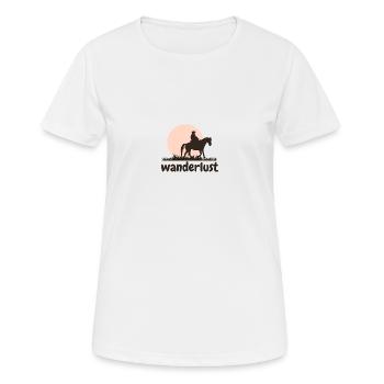Westernreiten & Wanderreiten - Frauen T-Shirt atmungsaktiv - Weiß - Vorne - AI Model Female 172 dark (172cm)