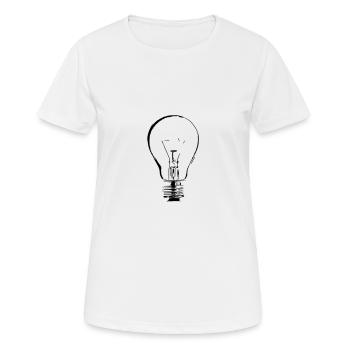 light bulb - Women's Breathable T-Shirt - white - Front - AI Model Female 172 dark (172cm)
