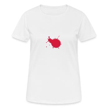 Fleck, blut - Frauen T-Shirt atmungsaktiv - Weiß - Vorne - AI Model Female 172 dark (172cm)