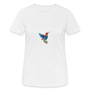 Kolibri - Frauen T-Shirt atmungsaktiv - Weiß - Vorne - AI Model Female 172 dark (172cm)