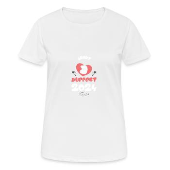 Braut Support 2024 Hochzeit Herz - Frauen T-Shirt atmungsaktiv - Weiß - Vorne - AI Model Female 172 dark (172cm)
