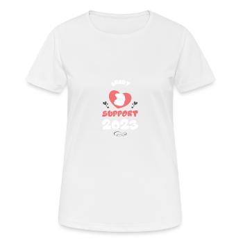 Braut Support 2023 Hochzeit Herz - Frauen T-Shirt atmungsaktiv - Weiß - Vorne - AI Model Female 172 dark (172cm)