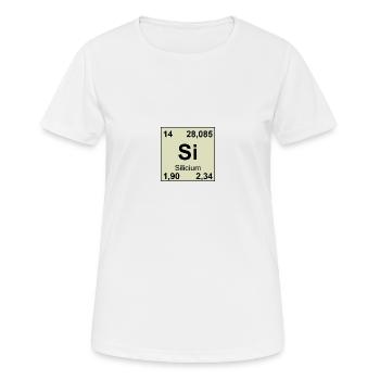 14 Silcium - Women's Breathable T-Shirt - white - Front - AI Model Female 172 dark (172cm)