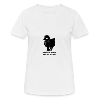 schwarzes schaf - Frauen T-Shirt atmungsaktiv - Weiß - Vorne - AI Model Female 172 dark (172cm)