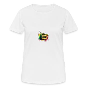 Antikes Radio aus den 1950er Jahren - Frauen T-Shirt atmungsaktiv - Weiß - Vorne - AI Model Female 172 dark (172cm)