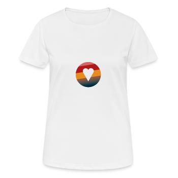 Heart circle colorful course - Women's Breathable T-Shirt - white - Front - AI Model Female 172 dark (172cm)