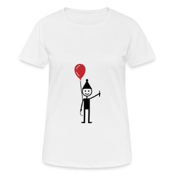 Geburtstag Ballon - Frauen T-Shirt atmungsaktiv - Weiß - Vorne - AI Model Female 172 dark (172cm)