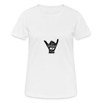 Wassersport - Frauen T-Shirt atmungsaktiv - Weiß - Vorne - AI Model Female 172 dark (172cm)