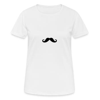 Moustache - T-shirt respirant Femme - blanc - Devant - AI Model Female 172 dark (172cm)