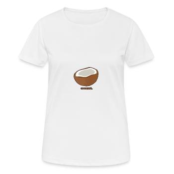 Kokosnuss | Kokos - Frauen T-Shirt atmungsaktiv - Weiß - Vorne - AI Model Female 172 dark (172cm)