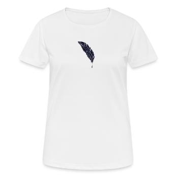 Feder - Frauen T-Shirt atmungsaktiv - Weiß - Vorne - AI Model Female 172 dark (172cm)