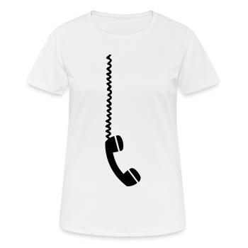 Telefon - Frauen T-Shirt atmungsaktiv - Weiß - Vorne - AI Model Female 172 dark (172cm)