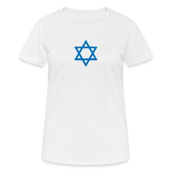 David's star - Women's Breathable T-Shirt - white - Front - AI Model Female 172 dark (172cm)