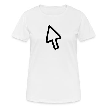 Mauszeiger Maus Computer Geschenk für Gamer - Frauen T-Shirt atmungsaktiv - Weiß - Vorne - AI Model Female 172 dark (172cm)