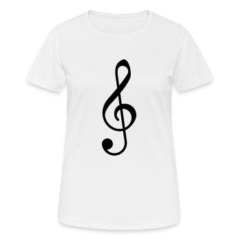 Violin Clef - Clef - Women's Breathable T-Shirt - white - Front - AI Model Female 172 dark (172cm)