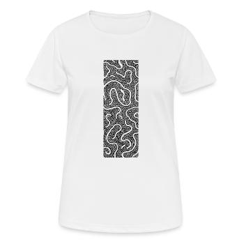 Vers de bois - T-shirt respirant Femme - blanc - Devant - AI Model Female 172 dark (172cm)