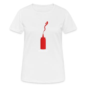 envoyer la sauce ketchup - T-shirt respirant Femme - blanc - Devant - AI Model Female 172 dark (172cm)