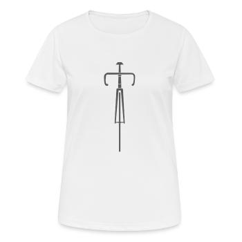 Vélo minimaliste, fixie, vitesse unique - T-shirt respirant Femme - blanc - Devant - AI Model Female 172 dark (172cm)