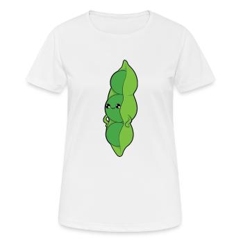 Erbsen - Frauen T-Shirt atmungsaktiv - Weiß - Vorne - AI Model Female 172 dark (172cm)