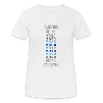 Ronnie O'sullivan World Titles - Women's Breathable T-Shirt - white - Front - AI Model Female 172 dark (172cm)