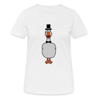 Sir Monokel Lunettes Oie - T-shirt respirant Femme - blanc - Devant - AI Model Female 172 dark (172cm)