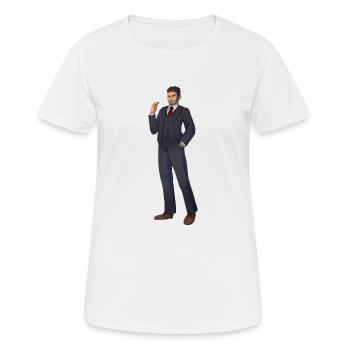 Richard - Frauen T-Shirt atmungsaktiv - Weiß - Vorne - AI Model Female 172 dark (172cm)