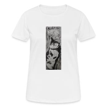 Violet's stare - Women's Breathable T-Shirt - white - Front - AI Model Female 172 dark (172cm)