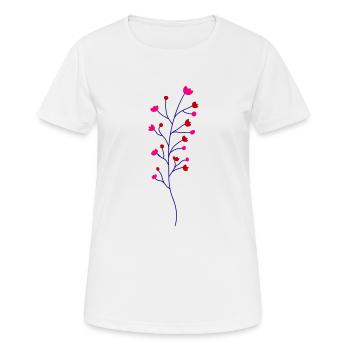 Flower Blume Pflanze - Frauen T-Shirt atmungsaktiv - Weiß - Vorne - AI Model Female 172 dark (172cm)