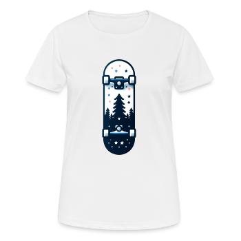 Skateboard - T-shirt respirant Femme - blanc - Devant - AI Model Female 172 dark (172cm)