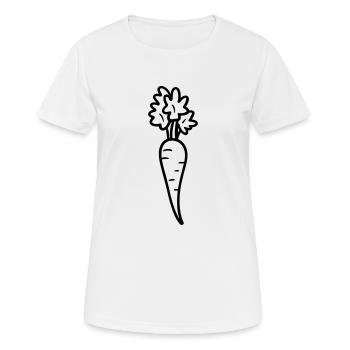 Carotte - T-shirt respirant Femme - blanc - Devant - AI Model Female 172 dark (172cm)