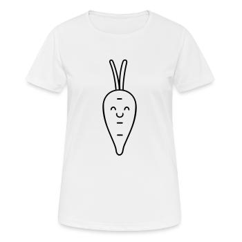 Carotte - T-shirt respirant Femme - blanc - Devant - AI Model Female 172 dark (172cm)
