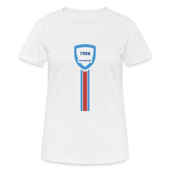Strasbourg football club - Women's Breathable T-Shirt - white - Front - AI Model Female 172 dark (172cm)