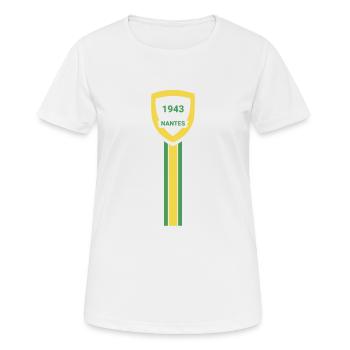 Fußballverein Nantes - Frauen T-Shirt atmungsaktiv - Weiß - Vorne - AI Model Female 172 dark (172cm)