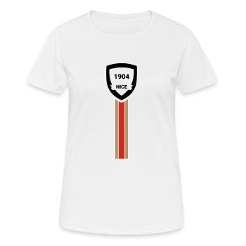 Nice football club - T-shirt respirant Femme - blanc - Devant - AI Model Female 172 dark (172cm)