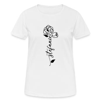 Stefanie Name Vorname Namensblume - Frauen T-Shirt atmungsaktiv - Weiß - Vorne - AI Model Female 172 dark (172cm)