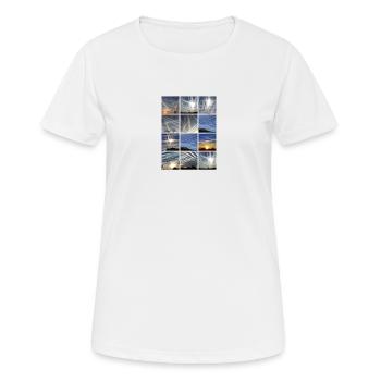 Chemtrails Wolken - Frauen T-Shirt atmungsaktiv - Weiß - Vorne - AI Model Female 172 dark (172cm)