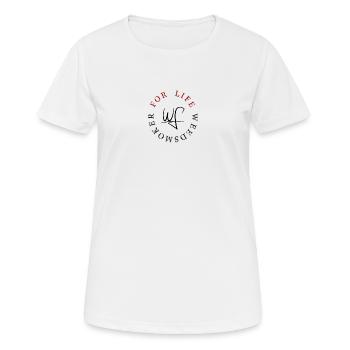 Weedsmoker For-Life - Frauen T-Shirt atmungsaktiv - Weiß - Vorne - AI Model Female 172 dark (172cm)