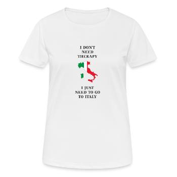 Italien lustig Geschenkidee Therapie italienisch - Frauen T-Shirt atmungsaktiv - Weiß - Vorne - AI Model Female 172 dark (172cm)