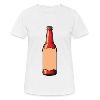 Beer Bottle Beer Drinking Symbol - Women's Breathable T-Shirt - white - Front - AI Model Female 172 dark (172cm)
